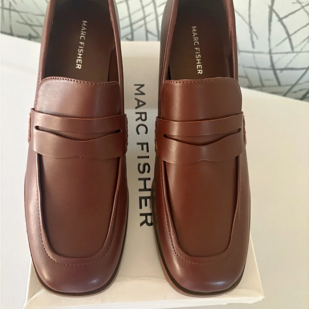 Marc Fisher Women’s Tan Slip-On Loafers - Picture 7 of 8